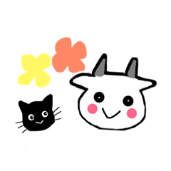 [LINEスタンプ] モナ ＆ クロ