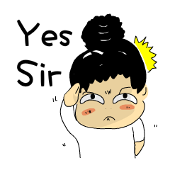 [LINEスタンプ] お団子ヘアギャルの日常