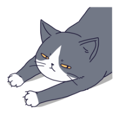[LINEスタンプ] 気だるげな猫