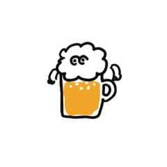 [LINEスタンプ] お酒好きのビールのアワアワちゃん