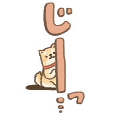 [LINEスタンプ] 可愛い柴犬のでか文字スタンプの画像（メイン）