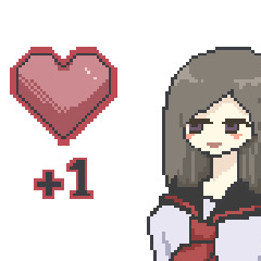 [LINEスタンプ] 好感度バツグン！！ドット絵後輩ちゃん