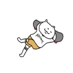[LINEスタンプ] スケートボードが好きなねこ。