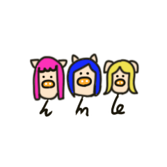 [LINEスタンプ] 三匹の子むすめ