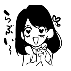 [LINEスタンプ] 黙っていれば美人な女の子with厳しいネコ、