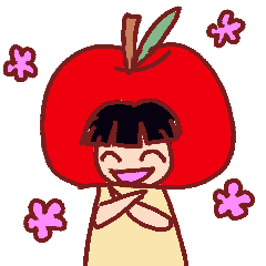 [LINEスタンプ] りんごちゃんkawaii