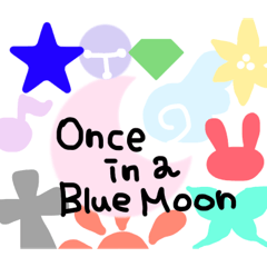 [LINEスタンプ] Once in a Blue Moon