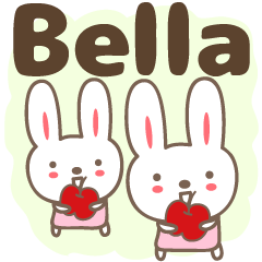 [LINEスタンプ] Cute rabbit stickers name, Bellaの画像（メイン）