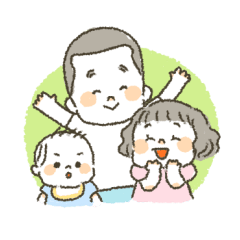 [LINEスタンプ] 3人兄妹のほんわかスタンプ ver2