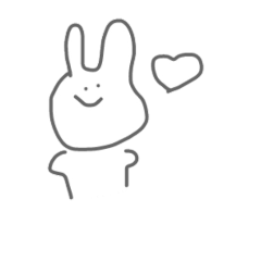 [LINEスタンプ] わりと平凡なうさぎ