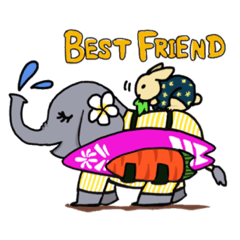 [LINEスタンプ] アニマル サーファー
