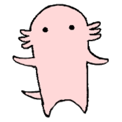 [LINEスタンプ] シンプル ウーパールーパー