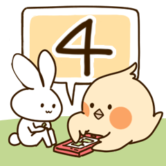 [LINEスタンプ] オカメインコとウサギさん 4
