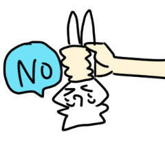 [LINEスタンプ] ウサギのスタンプをかきました