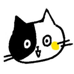 [LINEスタンプ] くろぶちネコら
