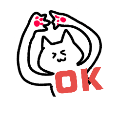 [LINEスタンプ] 丸窓の白猫