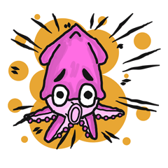 [LINEスタンプ] かわいいイカ "チャベ"