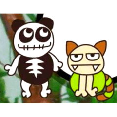 [LINEスタンプ] 骨パンダ家のボーン②