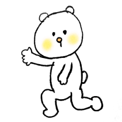 [LINEスタンプ] ふだんは真顔のくまスタンプの画像（メイン）