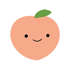 [LINEスタンプ] かわいい桃のステッカー