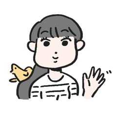 [LINEスタンプ] 女の子とトリさん