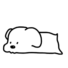 [LINEスタンプ] ほぼしろいいぬ