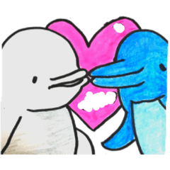 [LINEスタンプ] シロイルカのシーナとマイルカのタキ