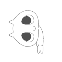 [LINEスタンプ] 首が座ってないネコ