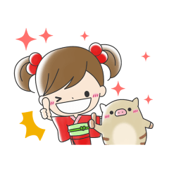 [LINEスタンプ] ひなたちゃん＆うり坊
