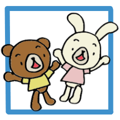 [LINEスタンプ] ウサギとクマとパンダ