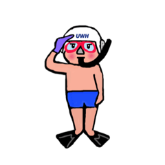 [LINEスタンプ] 「水中ホッケー」のスタンプ 英語Ver.