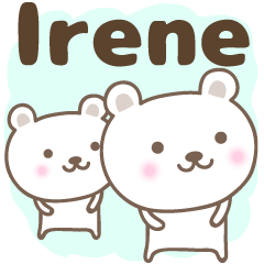 [LINEスタンプ] Cute bear stickers name, Ireneの画像（メイン）