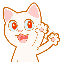 [LINEスタンプ] 白猫ルビィ