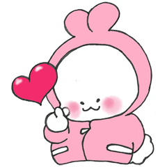[LINEスタンプ] やさしいうさぎのお兄ちゃん、福丸くん。