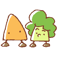 [LINEスタンプ] にんじんとブロッコリー