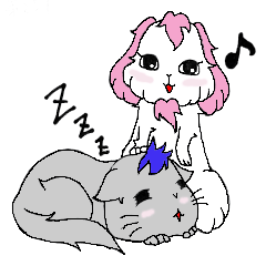 [LINEスタンプ] にゃん太とロップたん 2