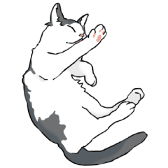 [LINEスタンプ] ねそべり猫