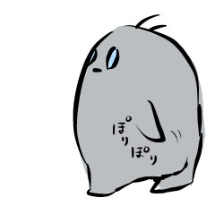 [LINEスタンプ] 灰色の謎の生き物