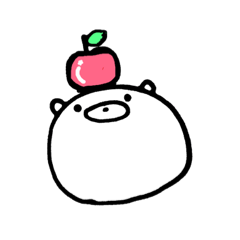 [LINEスタンプ] しろくまのかお。