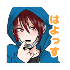 [LINEスタンプ] パーカートリオのゆるオタ生活