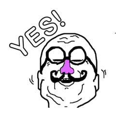 [LINEスタンプ] キャラ立ちした大人の漢スタンプ