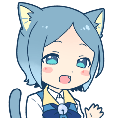 [LINEスタンプ] 空色猫の男の子ソラ