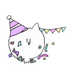 [LINEスタンプ] 頭が大きいねこ