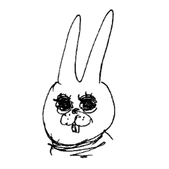 [LINEスタンプ] かわいいウサギ(狂気)2