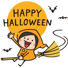 [LINEスタンプ] Do your best. Witch hood (ハロウィン)