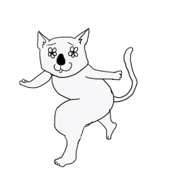 [LINEスタンプ] コアラ鼻の猫の憂鬱の画像（メイン）