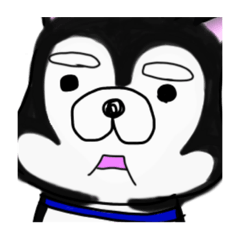 [LINEスタンプ] 顔でうったえるハスキー