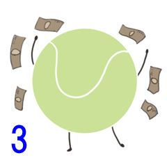 [LINEスタンプ] テニスボールくんスタンプ3の画像（メイン）