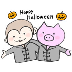 [LINEスタンプ] ポキコとプーコ。  〜ハロウィンver〜