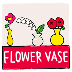 [LINEスタンプ] Flower Vase2(English)